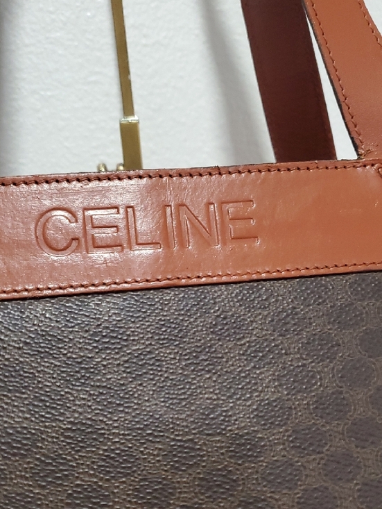 🇮🇹Vintage Celine Brown Macadam Triomphe  Large Tote Bag🤎 - Picture 4 of 16